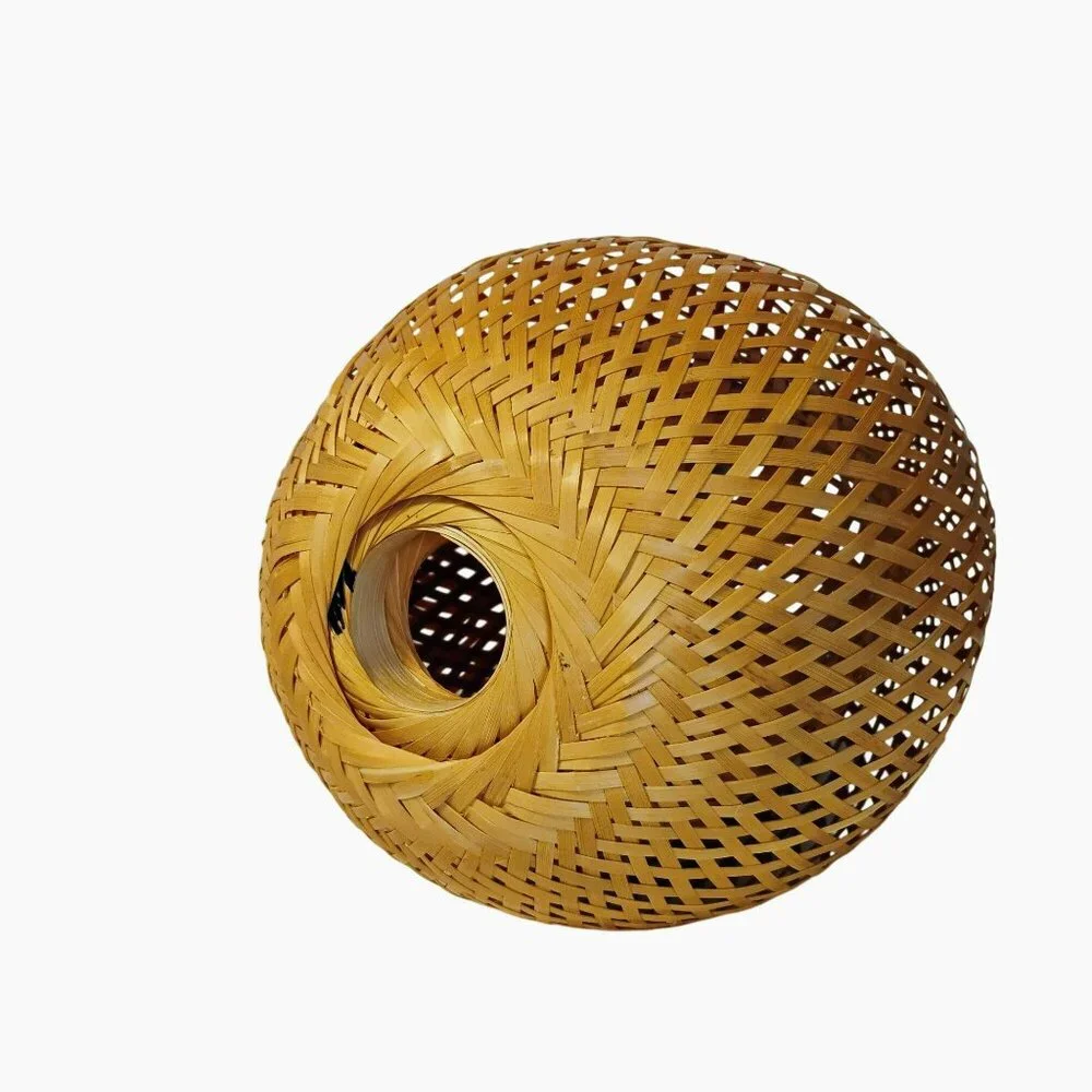 Woven Bamboo Pendant Light Shade Large Wicker Lampshade 14
